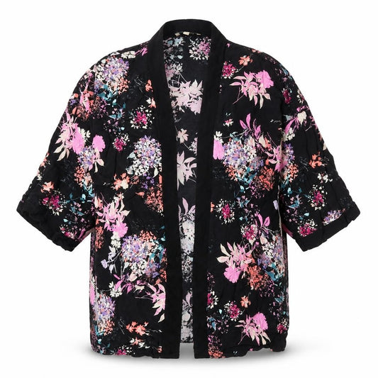 Front view of Papaya women’s multicoloured floral jacket, size UK 12
