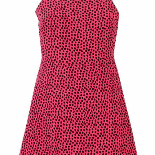 NEXT Womens Pink Geometric Viscose A-Line Size 10 Scoop Neck Zip