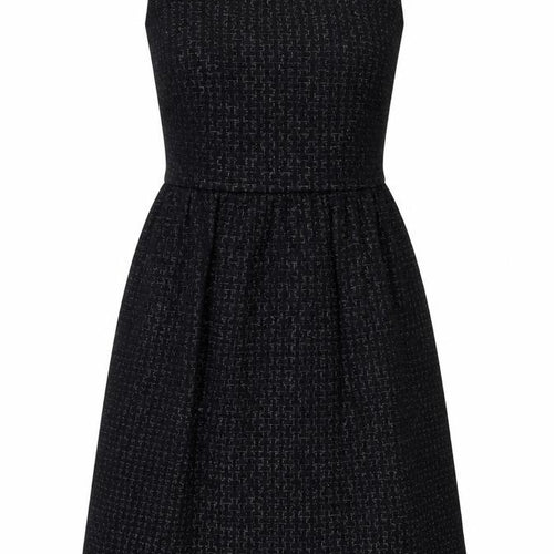 London Times Womens Black Polyester Fit & Flare Size 8 Round Neck Zip