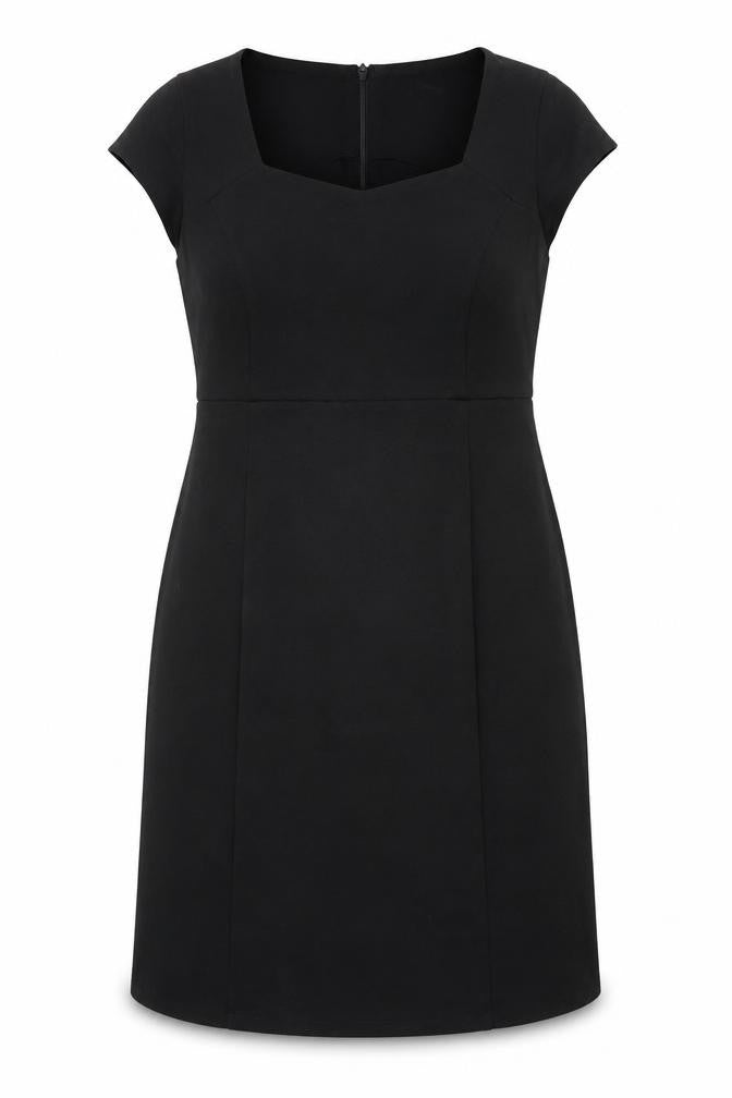 JoJo Maman Bébé Womens Black Viscose A-Line Size 14 Square Neck Zip