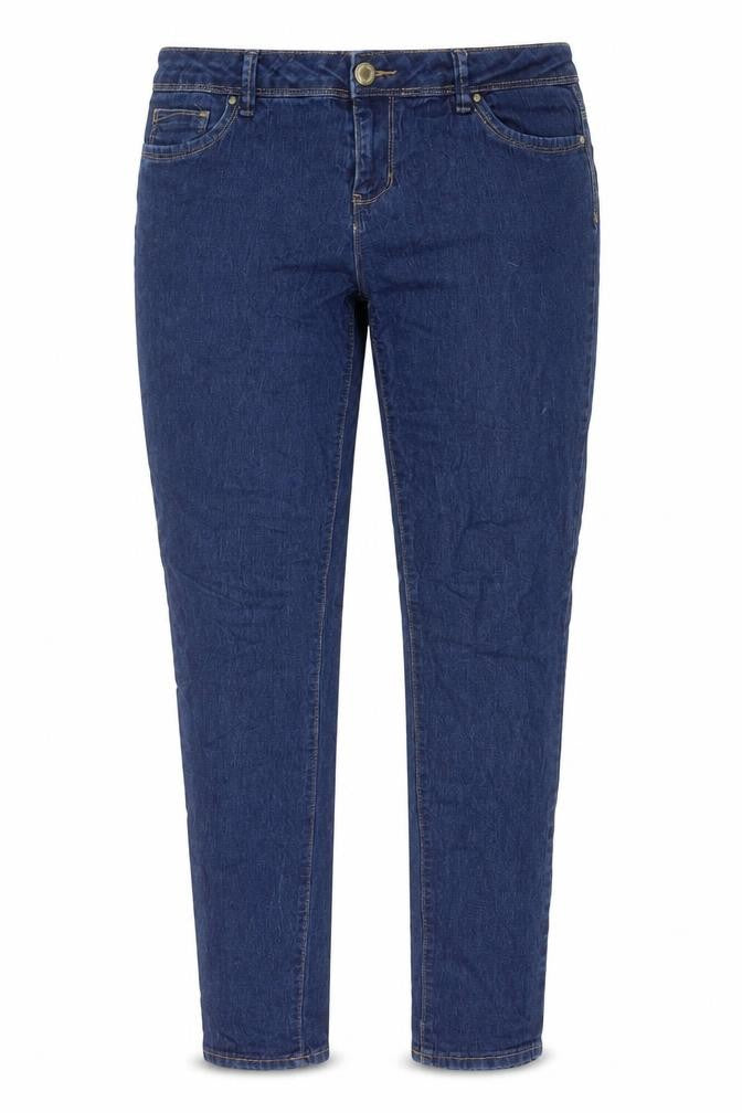 Denim & Co. Womens Blue Cotton Skinny Jeans Size 14 L30 in Regular Button