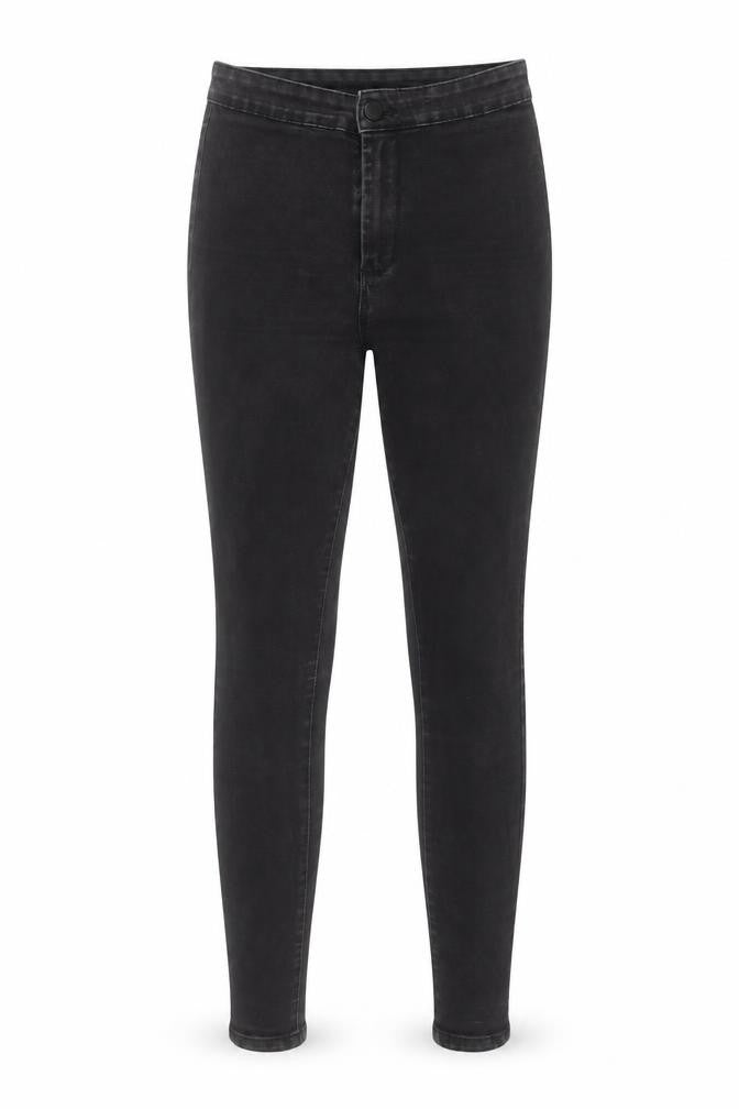 Denim & Co. Womens Black Cotton Skinny Jeans Size 8 L28 in Regular Button