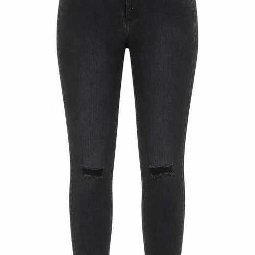 Denim & Co. Womens Black Cotton Skinny Jeans Size 8 L27 in Regular Button