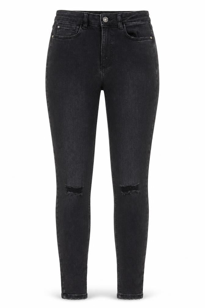 Denim & Co. Womens Black Cotton Skinny Jeans Size 8 L27 in Regular Button