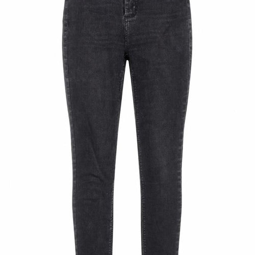 Topshop Womens Black Cotton Skinny Jeans Size 28 in L25 in Regular Button - To Fit 30