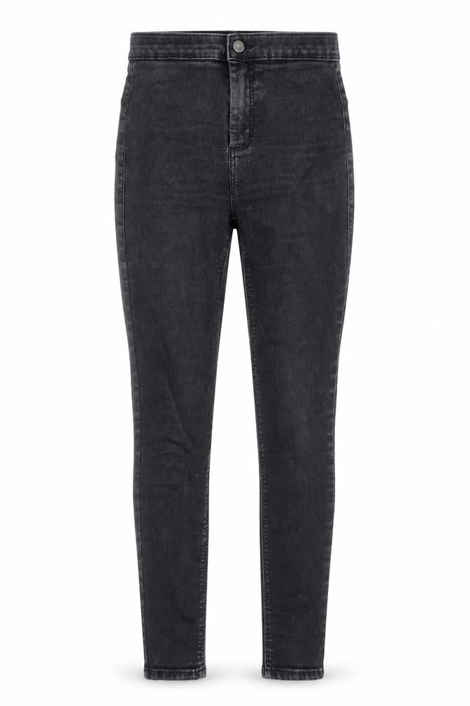 Topshop Womens Black Cotton Skinny Jeans Size 28 in L25 in Regular Button - To Fit 30