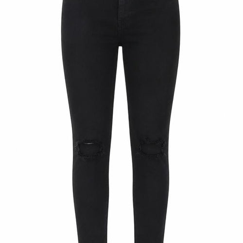 Topshop Womens Black Cotton Skinny Jeans Size 28 in L30 in Regular Zip
