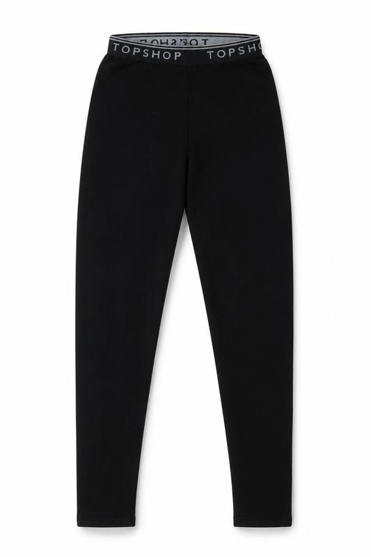 Topshop Girls Black Viscose Jegging Trousers Size 6 Years L25.5 in Regular Pullover