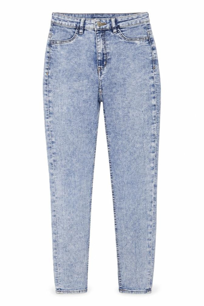 H&M Womens Blue Cotton Skinny Jeans Size M L29 in Regular Button