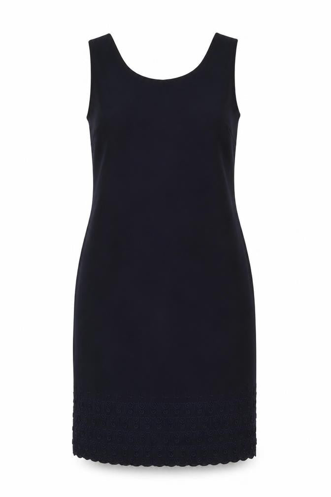 Hamells Womens Blue Polyester Tank Dress Size 14 Round Neck Zip