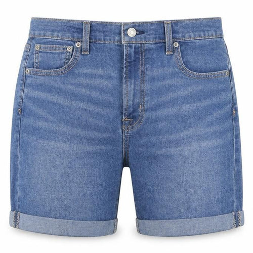 Gap Mens Blue Cotton Biker Shorts Size 28 in L10 in Regular Zip