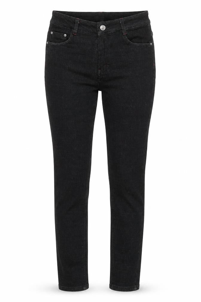Preworn Womens Black 100% Cotton Skinny Jeans Size 26 in L28 in Regular Zip