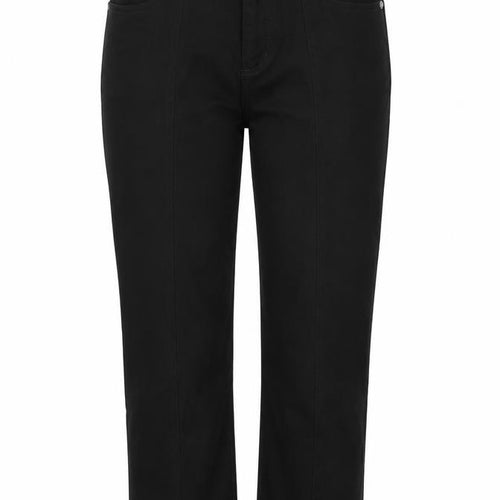 Simon Carter Womens Black 100% Cotton Cropped Jeans Size 8 L23 in Regular Zip