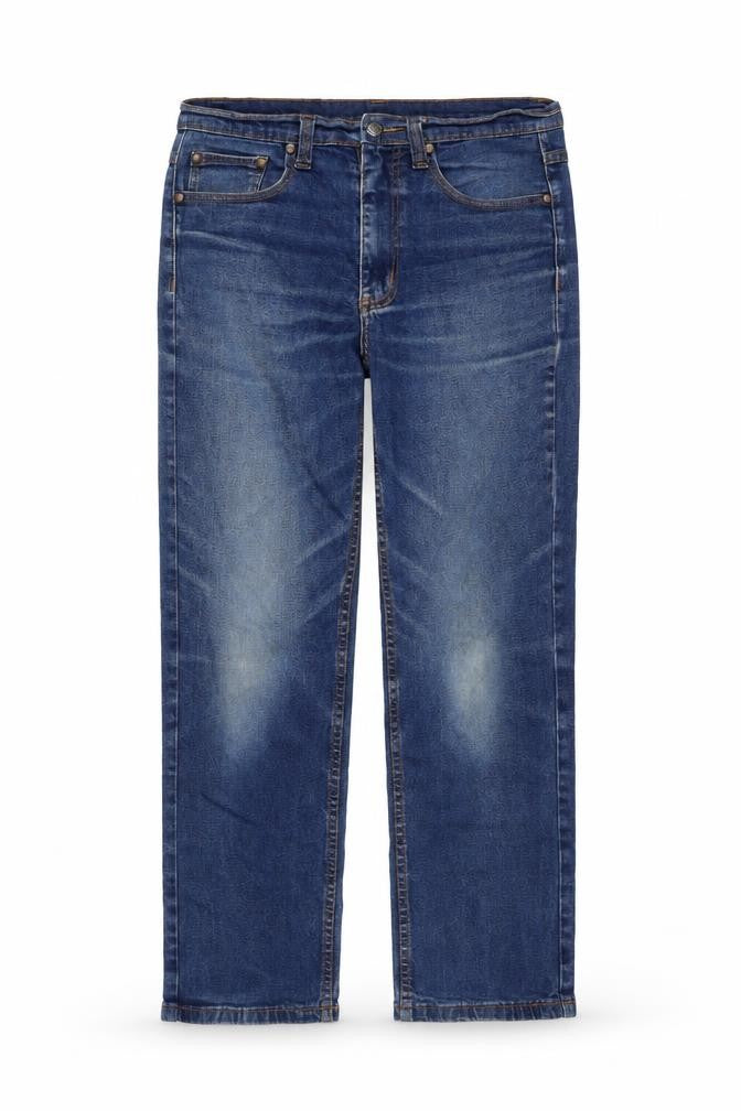 Cotton Traders Womens Blue Cotton Straight Jeans Size 32 in L27 in Regular Zip