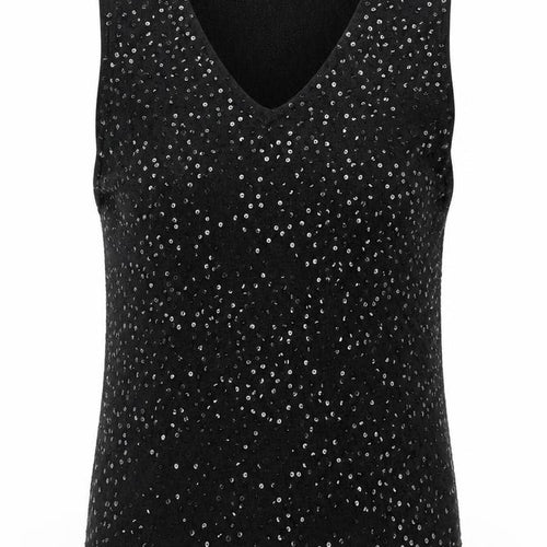Double D Ranch Womens Black V-Neck Linen Vest Jumper Size XS