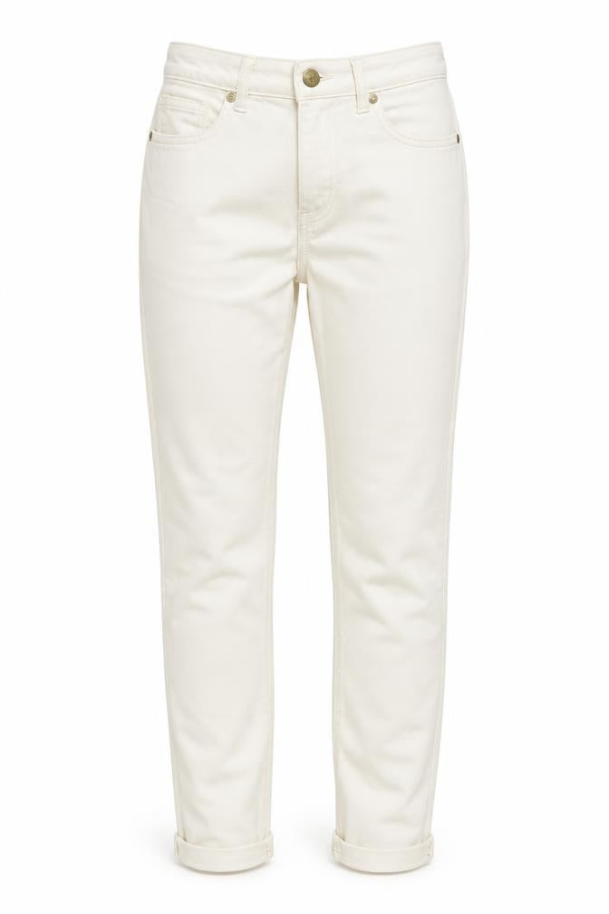 Wallis Womens White Cotton Skinny Jeans Size 8 L28 in Regular Zip