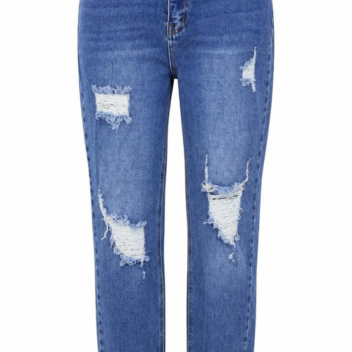 Max Jeans Womens Blue Cotton Tapered Jeans Size L L25 in Regular Zip