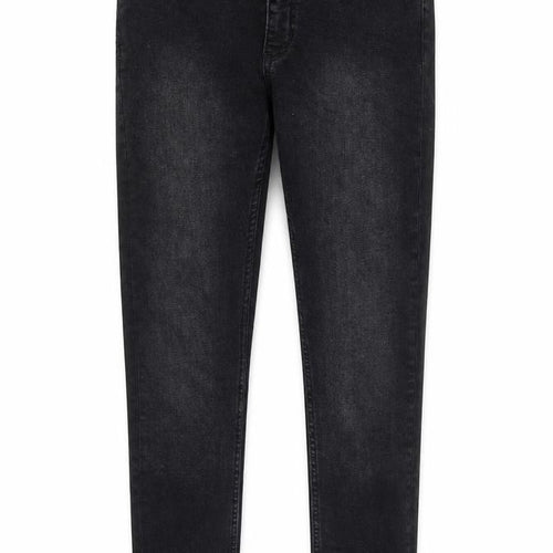 Preworn Womens Black Cotton Skinny Jeans Size 30 in L29 in Regular Zip