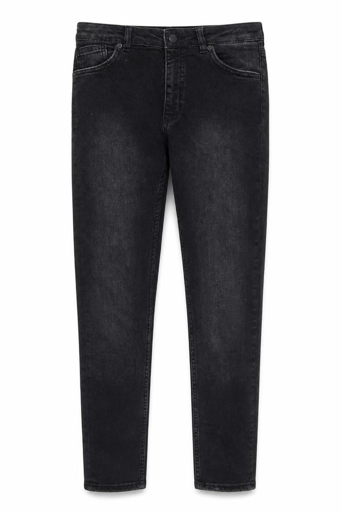 Preworn Womens Black Cotton Skinny Jeans Size 30 in L29 in Regular Zip