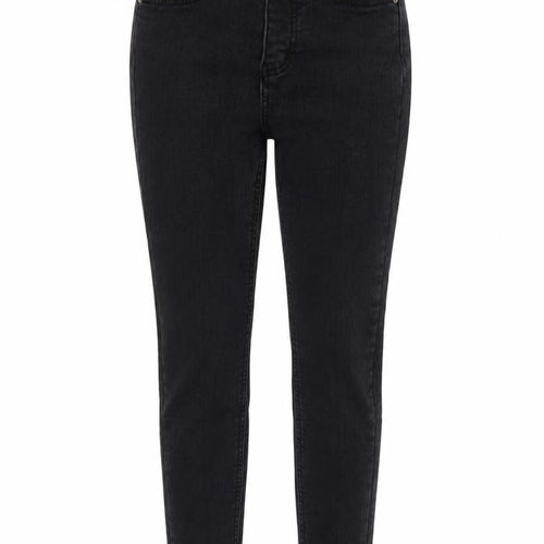 Preworn Womens Black Cotton Skinny Jeans Size 25 in L24 in Regular Zip