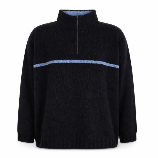 Front view of Cutting Edge women’s black polyester pullover sweatshirt, size XL, pullover