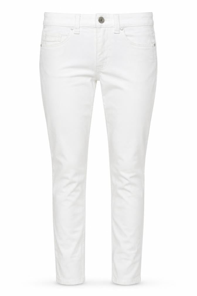 Marks and Spencer Womens White Cotton Skinny Jeans Size 8 L29 in Regular Button