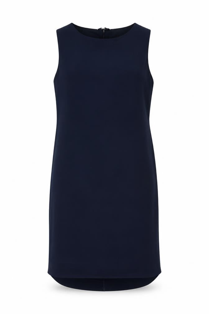 Front view of Great Plains women’s blue polyester sheath, size UK 12, round neck pullover