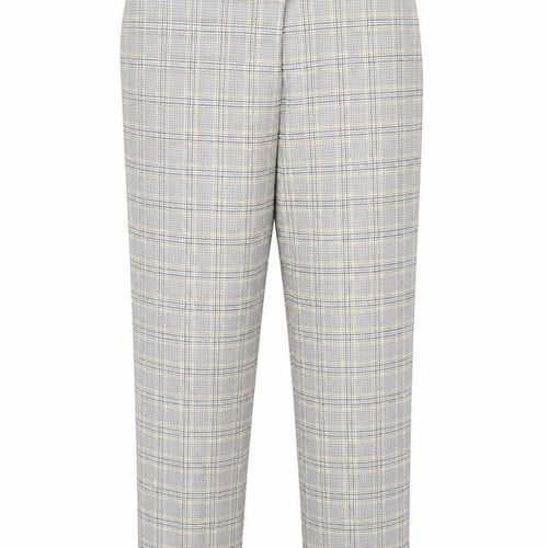 Dorothy Perkins Womens Grey Plaid Polyester Trousers Size 8 L24 in Regular Zip