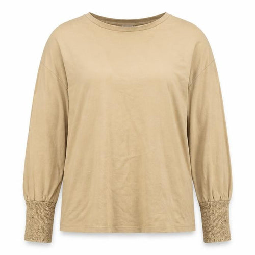 Mango Womens Brown Polyester Basic T-Shirt Size M Crew Neck