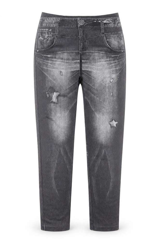 Preworn Womens Grey Cotton Capri Trousers Size 30 L28 in Regular