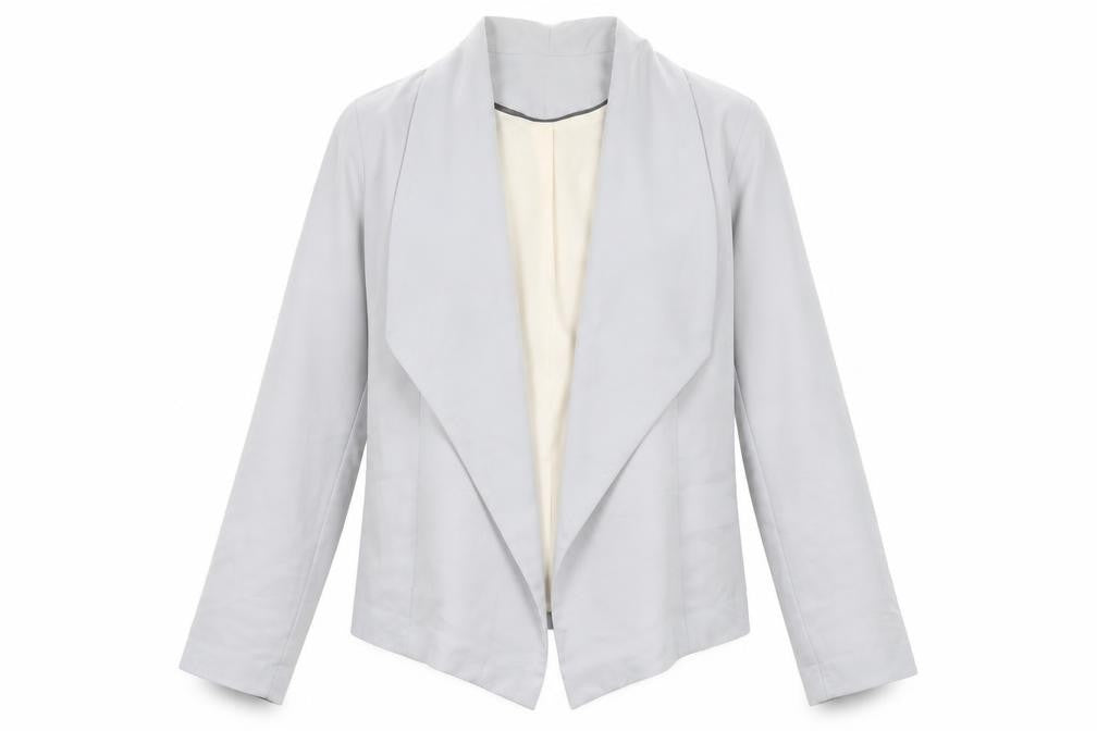 Front view of New Look women’s grey jacket, size UK 10