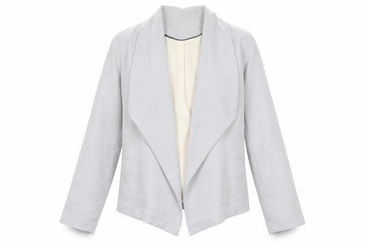 Front view of New Look women’s grey jacket, size UK 10