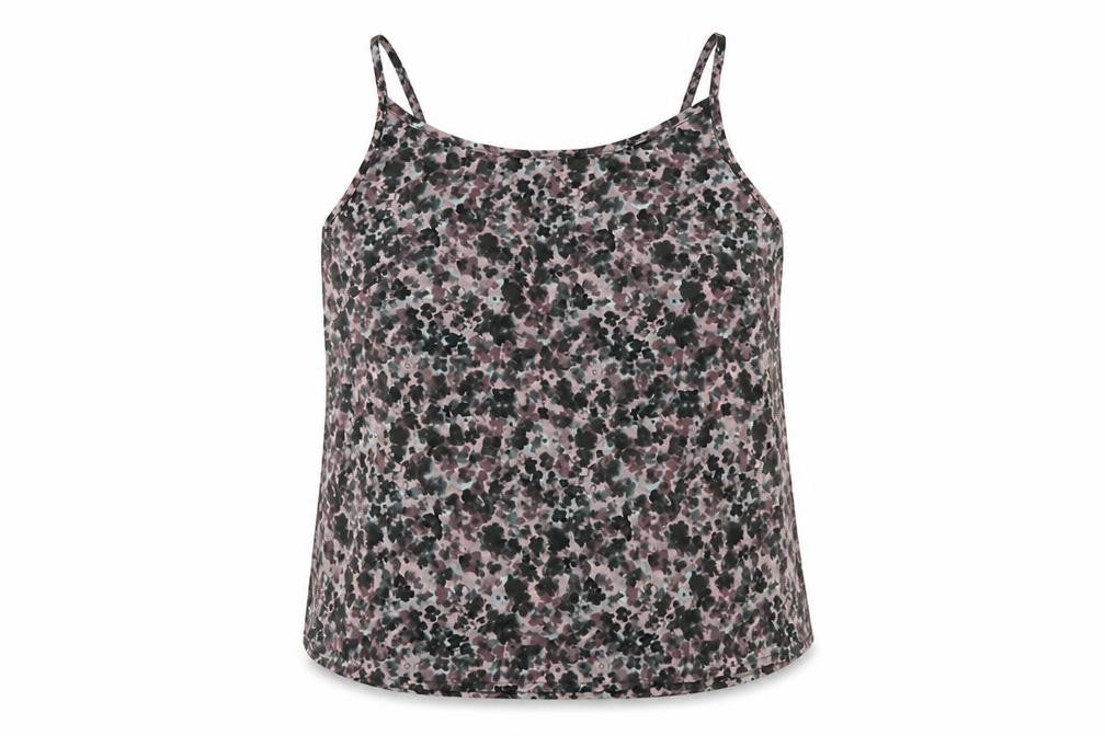 Front view of Next women’s multicoloured geometric polyester camisole tank, size UK 6, round neck