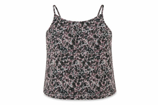 Front view of Next women’s multicoloured geometric polyester camisole tank, size UK 6, round neck