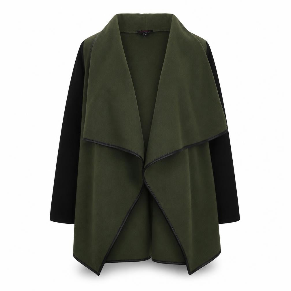 Stella Morgan Womens Green Overcoat Coat Size 8 Buckle - Asymmetric