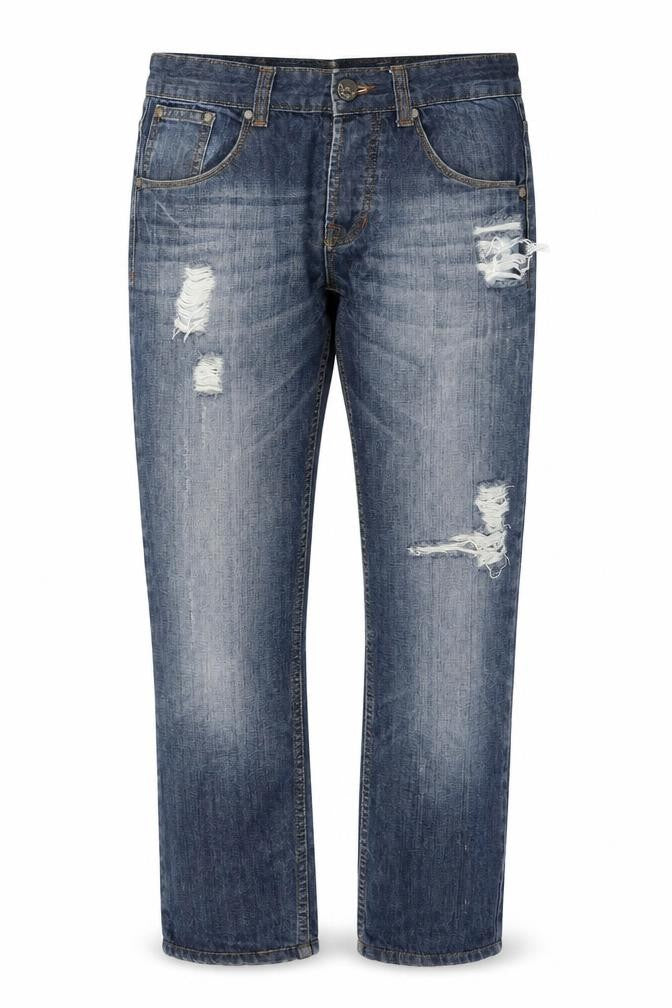 People Mens Blue Cotton Straight Jeans Size 32 in L29 in Regular Zip