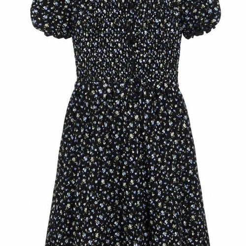 Quiz Womens Black Floral Viscose A-Line Size 10 Off the Shoulder Pullover