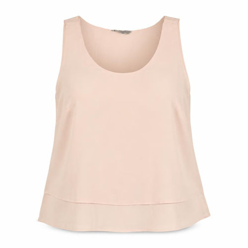 Marks and Spencer Womens Pink Polyester Jersey Tank Size 14 Scoop Neck