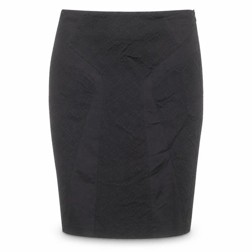 marcano Womens Black Cotton Straight & Pencil Skirt Size S Zip