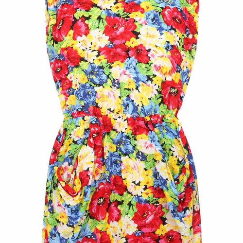 Miss Harvey Womens Multicoloured Floral Viscose A-Line Size 10 Crew Neck Pullover