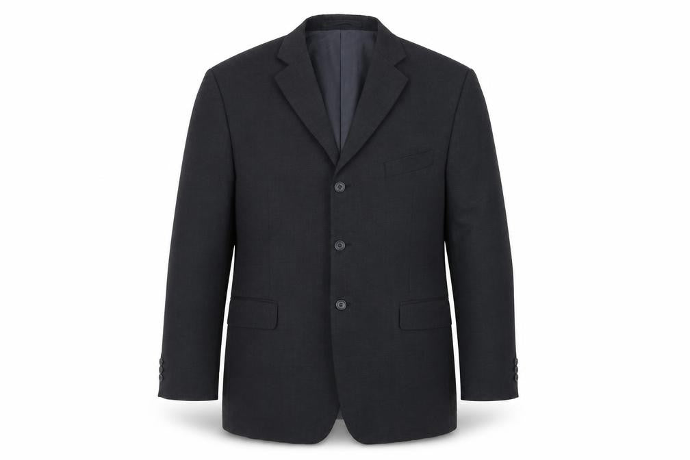Front view of Marks & Spencer men’s grey wool jacket suit jacket, size 42