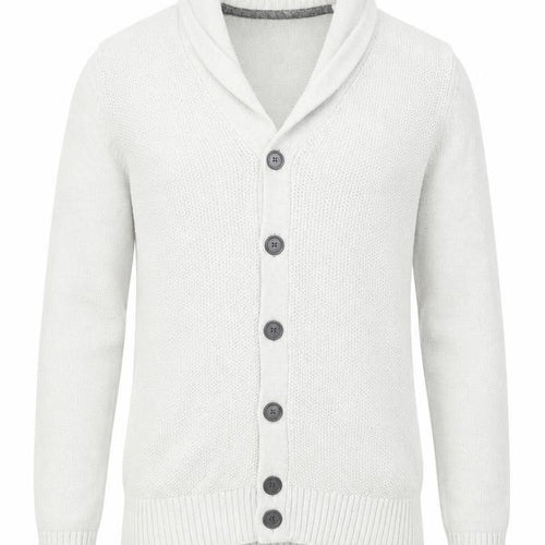 Blaq Mens Grey V-Neck Cotton Cardigan Jumper Size S