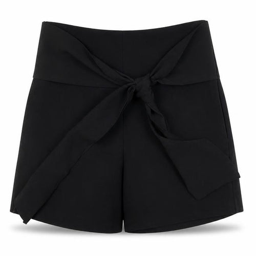 Topshop Womens Black Polyester Sailor Shorts Size 6 Regular Zip - 22 inch waist