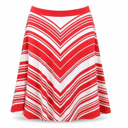 Linea Womens Red Striped Viscose A-Line Skirt Size 10