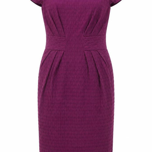 Per Una Womens Purple Polyester Pencil Dress Size 10 Round Neck Zip