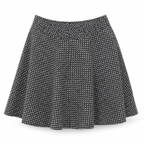 LOFT Womens Black Geometric Rayon Skater Skirt Size XS