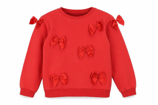 KCL London Girls Red Polyester Pullover Sweatshirt Size 6 Years Pullover