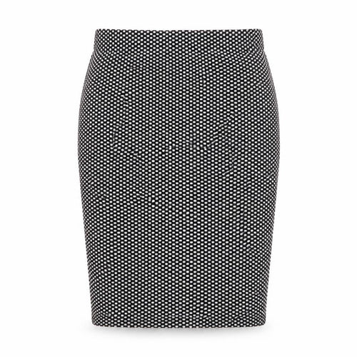 M&Co Womens Black Geometric Polyester Straight & Pencil Skirt Size 12
