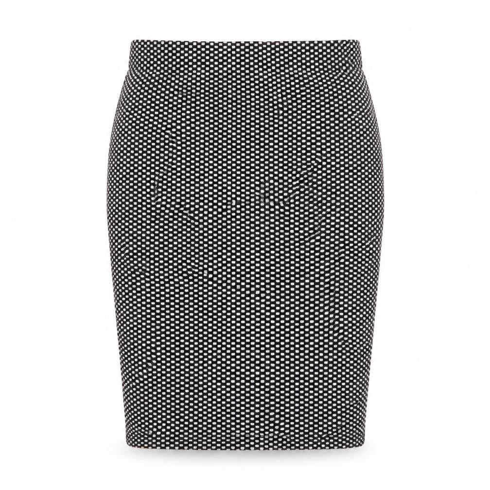 M&Co Womens Black Geometric Polyester Straight & Pencil Skirt Size 12