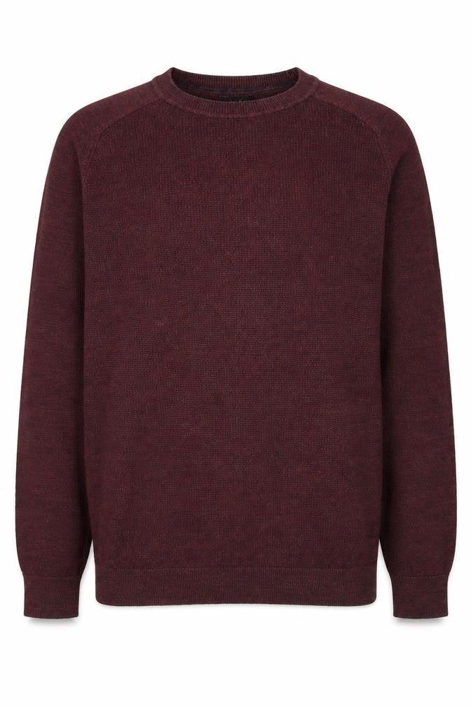 Front view of Next men’s red round neck cotton jumper, size S